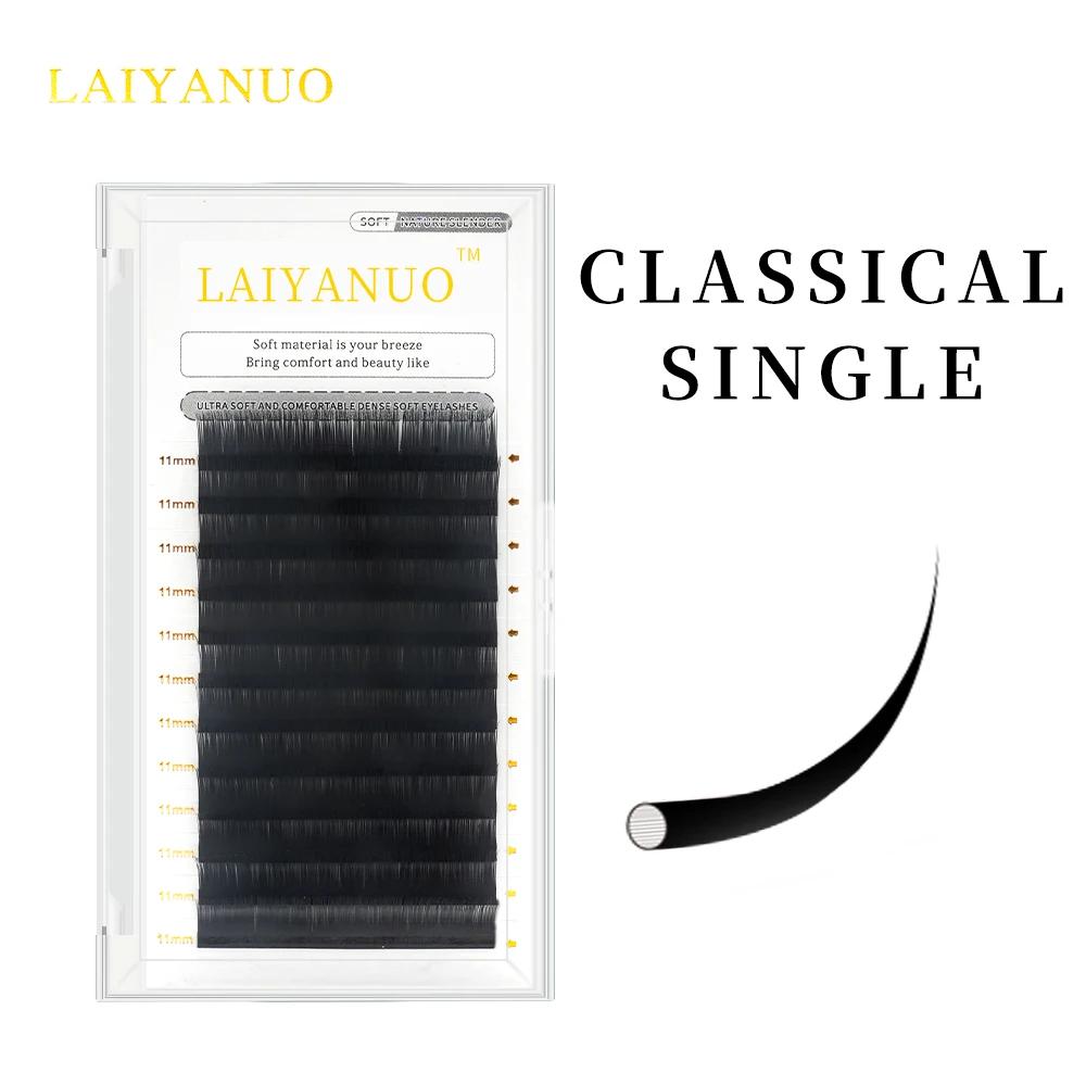 LAIYANUO  Ӵ Ŭ  Ӵ  LashesMatte Black Professional Soft Natural